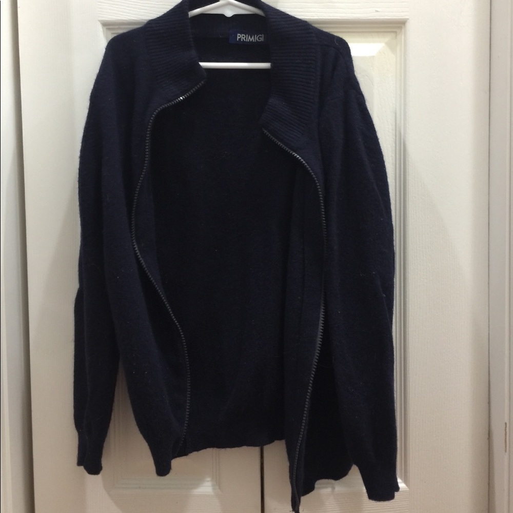 Blue cashmere cardigan for boys